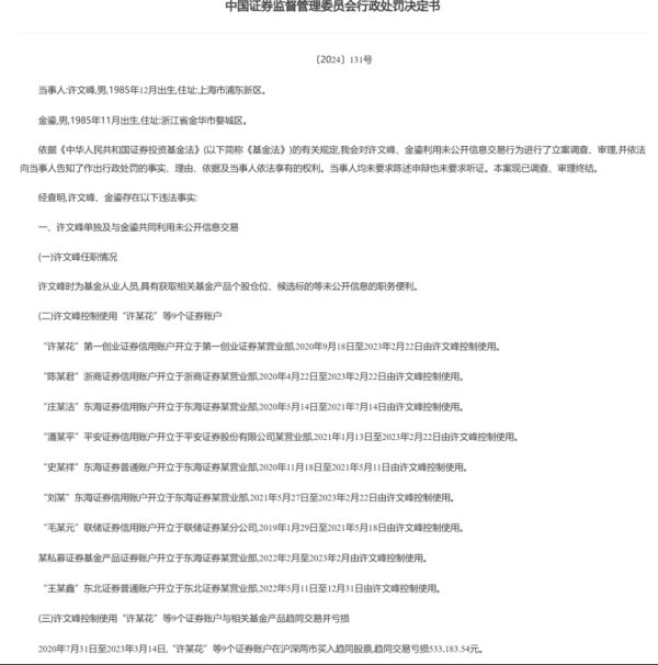股票配资论坛在哪里找 趋同交易亏了超700万，罚单来了
