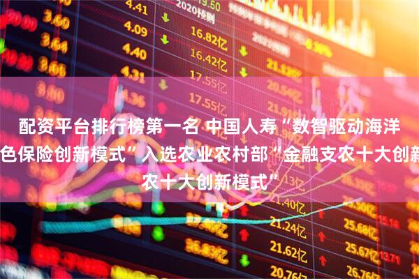 配资平台排行榜第一名 中国人寿“数智驱动海洋牧场蓝色保险创新模式”入选农业农村部“金融支农十大创新模式”